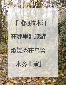 《阿拉木汗在哪里》旅游歌舞秀在乌鲁木齐上演