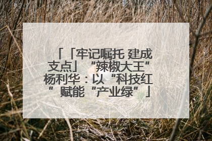 「牢记嘱托 建成支点」“辣椒大王”杨利华：以“科技红”赋能“产业绿”