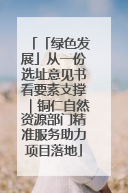 「绿色发展」从一份选址意见书看要素支撑｜铜仁自然资源部门精准服务助力项目落地