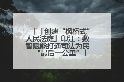 「创建“枫桥式”人民法庭」印江：数智赋能打通司法为民“最后一公里”