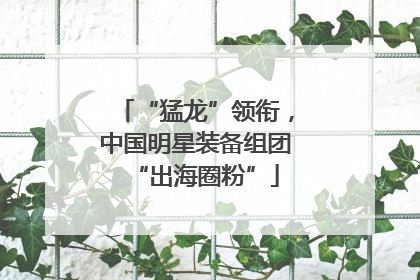 “猛龙”领衔，中国明星装备组团“出海圈粉”