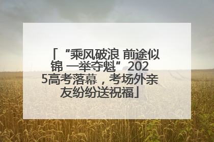 “乘风破浪 前途似锦 一举夺魁”2025高考落幕，考场外亲友纷纷送祝福