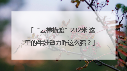 “云梯横渡”232米 这里的牛娃臂力咋这么强？
