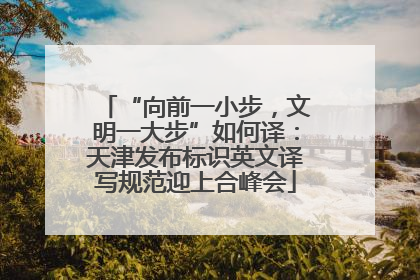 “向前一小步，文明一大步”如何译：天津发布标识英文译写规范迎上合峰会