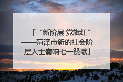 “新阶层 党旗红”——菏泽市新的社会阶层人士奏响七一赞歌