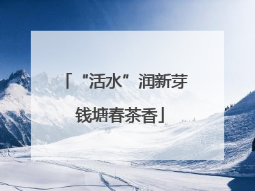 “活水”润新芽 钱塘春茶香