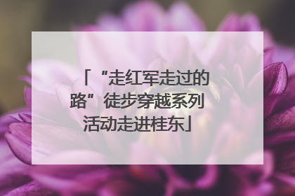 “走红军走过的路”徒步穿越系列活动走进桂东