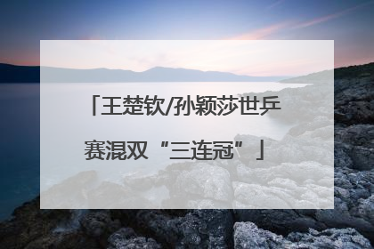 王楚钦/孙颖莎世乒赛混双“三连冠”