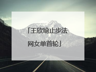 王欣瑜止步法网女单首轮
