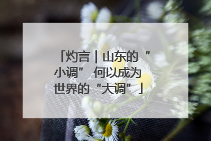 灼言｜山东的“小调” 何以成为世界的“大调”