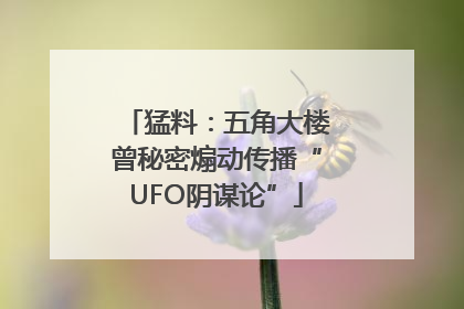猛料：五角大楼曾秘密煽动传播“UFO阴谋论”