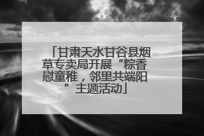 甘肃天水甘谷县烟草专卖局开展“粽香慰童稚，邻里共端阳”主题活动