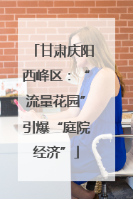甘肃庆阳西峰区：“流量花园”引爆“庭院经济”