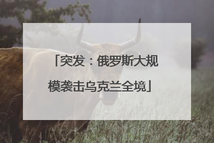 突发：俄罗斯大规模袭击乌克兰全境