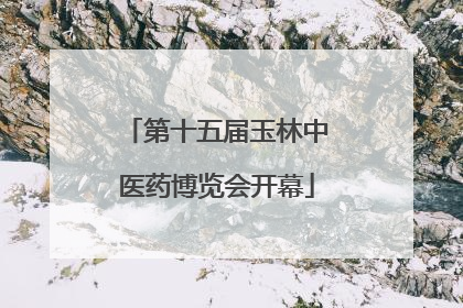 第十五届玉林中医药博览会开幕