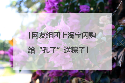 网友组团上淘宝闪购给“孔子”送粽子