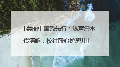 美丽中国我先行：纵声澧水传清响，校社联心护碧川
