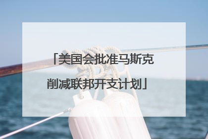 美国会批准马斯克削减联邦开支计划