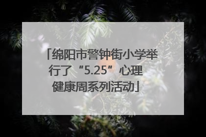 绵阳市警钟街小学举行了“5.25”心理健康周系列活动