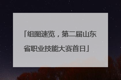 组图速览，第二届山东省职业技能大赛首日