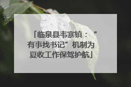 临泉县韦寨镇：“有事找书记”机制为夏收工作保驾护航