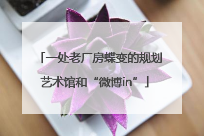 一处老厂房蝶变的规划艺术馆和“微博in”