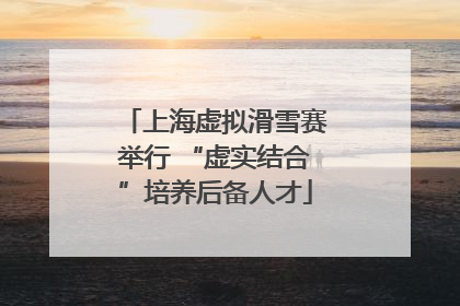 上海虚拟滑雪赛举行 “虚实结合”培养后备人才
