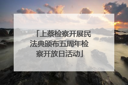 上蔡检察开展民法典颁布五周年检察开放日活动
