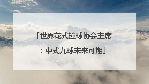 世界花式撞球协会主席：中式九球未来可期