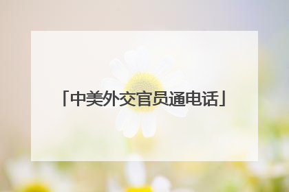 中美外交官员通电话