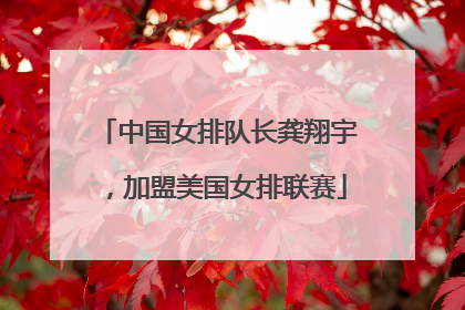 中国女排队长龚翔宇，加盟美国女排联赛