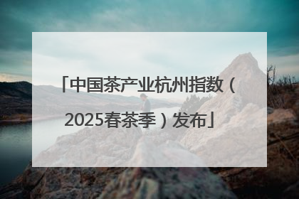中国茶产业杭州指数（2025春茶季）发布