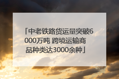 中老铁路货运量突破6000万吨 跨境运输商品种类达3000余种