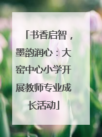 书香启智，墨韵润心：大窑中心小学开展教师专业成长活动
