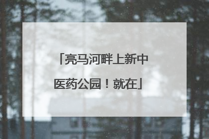 亮马河畔上新中医药公园！就在
