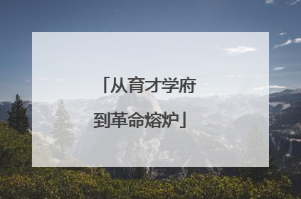 从育才学府到革命熔炉