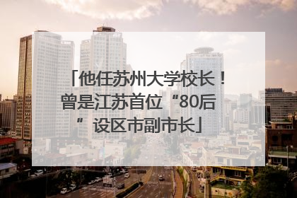 他任苏州大学校长！曾是江苏首位“80后”设区市副市长