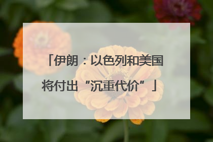 伊朗：以色列和美国将付出“沉重代价”