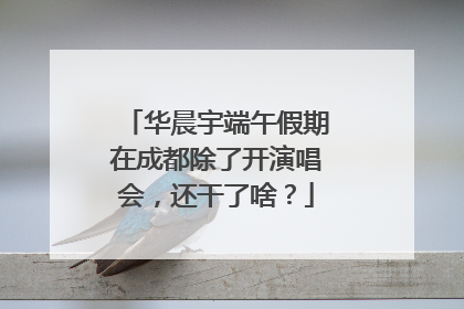 华晨宇端午假期在成都除了开演唱会，还干了啥？