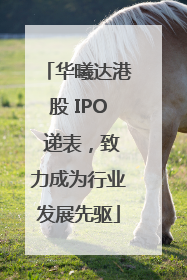 华曦达港股 IPO 递表，致力成为行业发展先驱