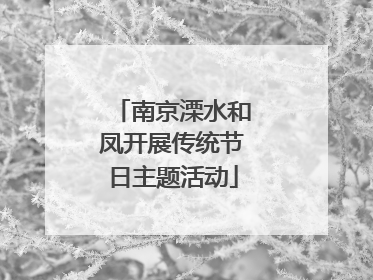 南京溧水和凤开展传统节日主题活动
