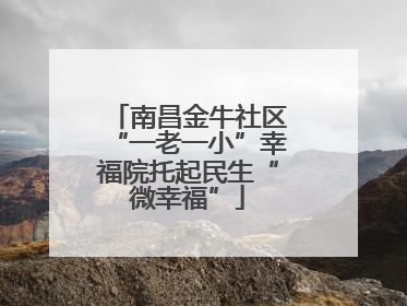 南昌金牛社区“一老一小”幸福院托起民生“微幸福”