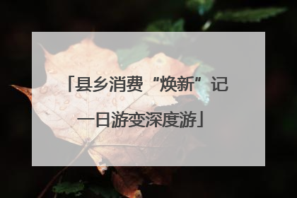 县乡消费“焕新”记 一日游变深度游