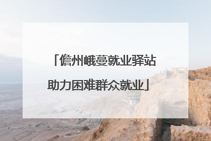 儋州峨蔓就业驿站助力困难群众就业