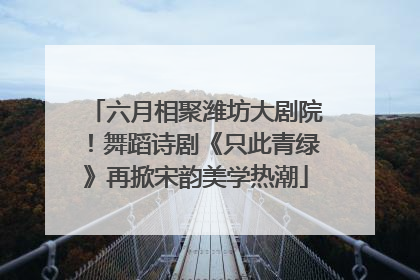 六月相聚潍坊大剧院！舞蹈诗剧《只此青绿》再掀宋韵美学热潮