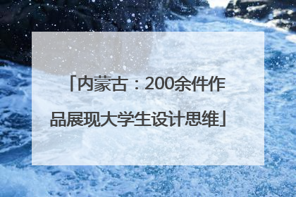 内蒙古：200余件作品展现大学生设计思维
