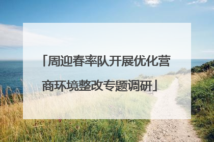周迎春率队开展优化营商环境整改专题调研