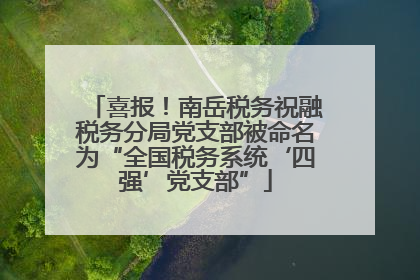 喜报！南岳税务祝融税务分局党支部被命名为“全国税务系统‘四强’党支部”