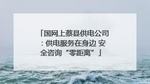 国网上蔡县供电公司：供电服务在身边 安全咨询“零距离”