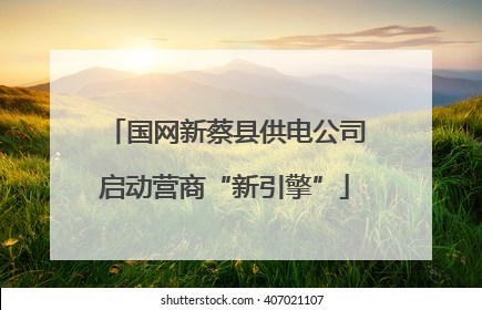 国网新蔡县供电公司启动营商“新引擎”